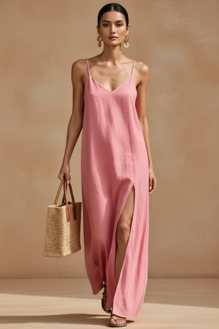 Side Slit Cami Maxi Dress